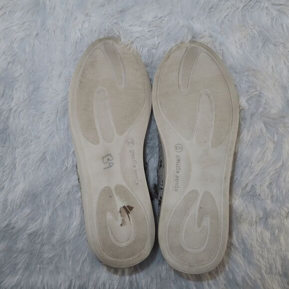 Gentle Souls Lowe Double Zip Snake Print Leather Sneakers Size 9 - Picture 2 of 10